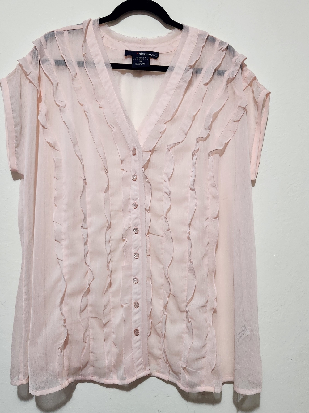 Coquette Soft Girl Style Vintage Inspired Retro Airy Waterfall Ruffle Sheer Top